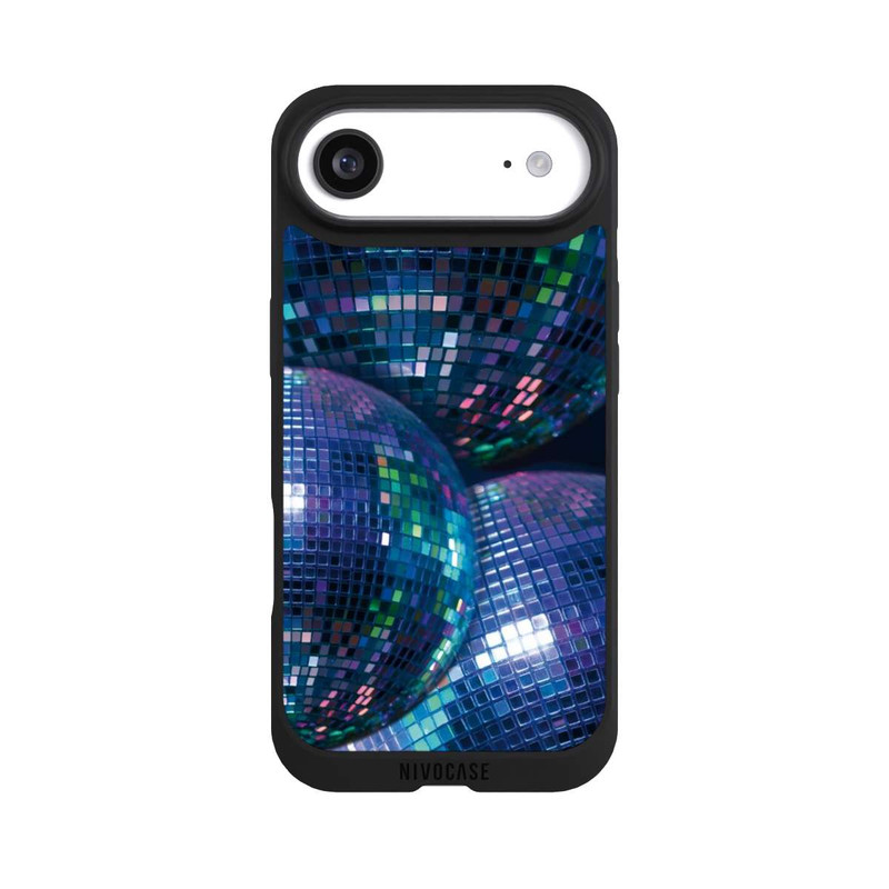 iPhone Air NIVOpure Discokugel Blau Schwarz Partytime mit KI