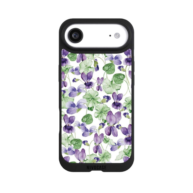 iPhone Air NIVOpure Purple Wildflowers Pattern Watercolor