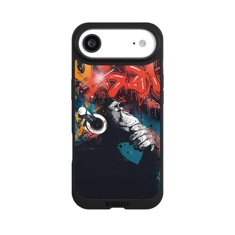 iPhone Air NIVOpure Affe Stereo Kopfhörer Graffiti Street Art