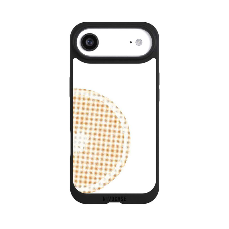 iPhone Air NIVOpure Orange Grid Pixel Art