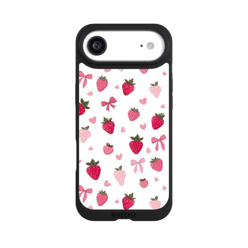 Apple iPhone Air NIVOpure Erdbeer Herz Schleifen Muster Pink
