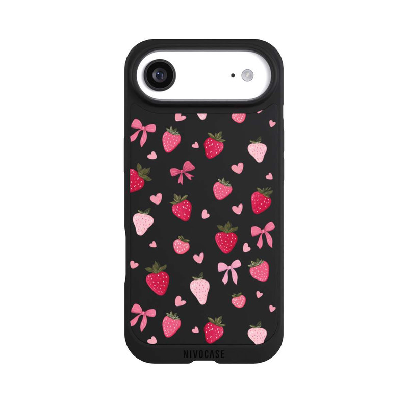 iPhone Air NIVOpure Erdbeer Herz Schleifen Pink Muster Transparent