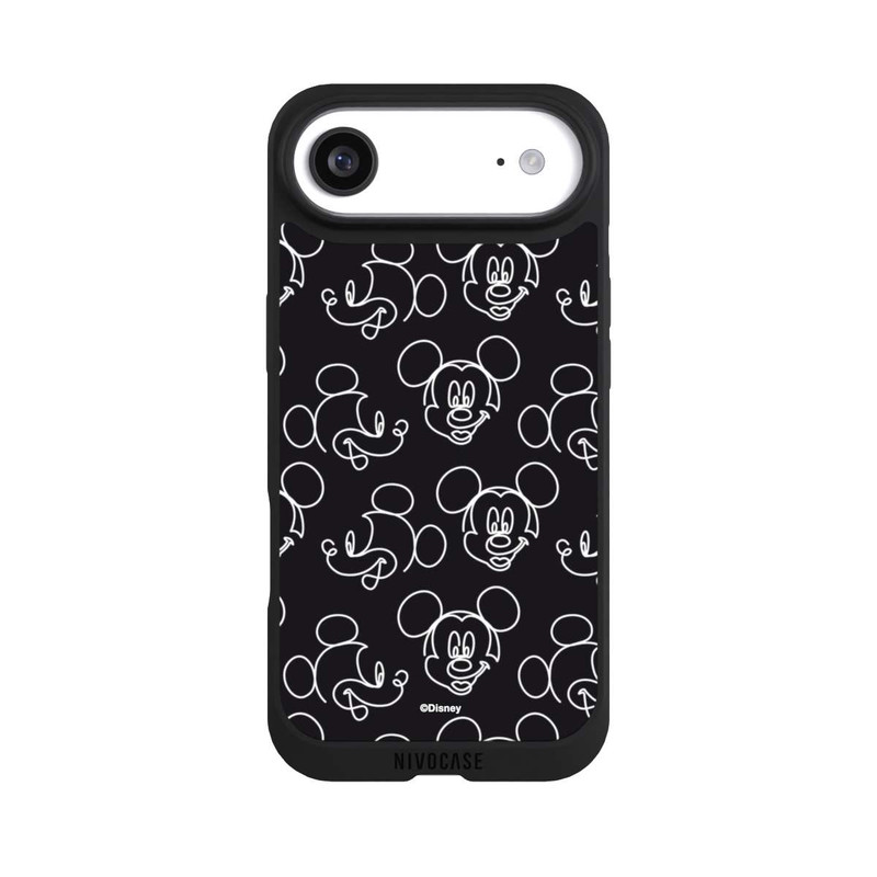 iPhone Air NIVOpure Disney Mickey Faces Black Line Art Pattern