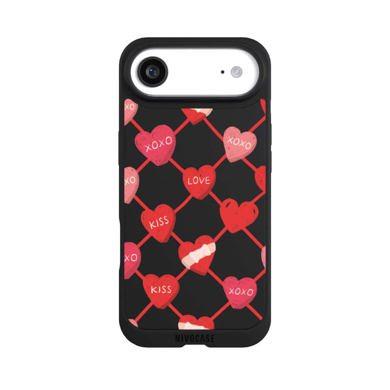 iPhone Air NIVOpure Heart Pattern XOXO Red