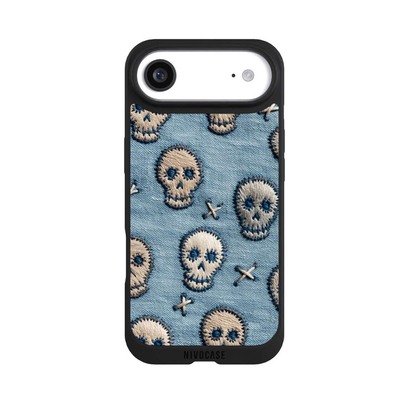 iPhone Air NIVOpure Skulls on Jeans Pattern