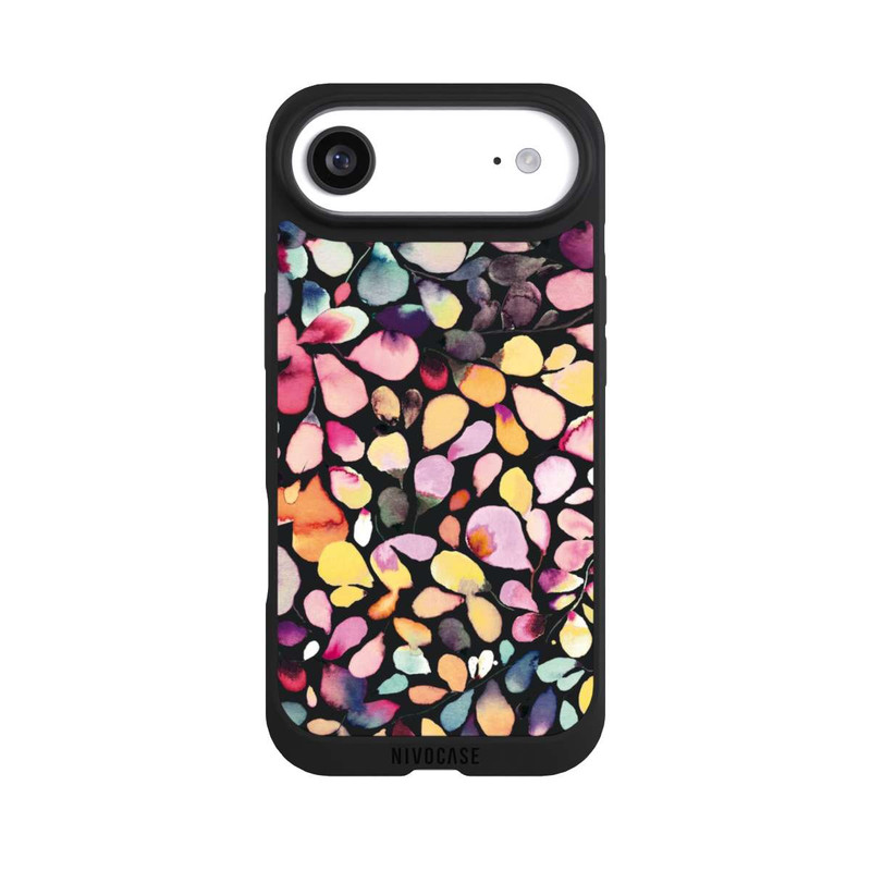 iPhone Air NIVOpure Eukalyptus Aquarellblätter Schwarz