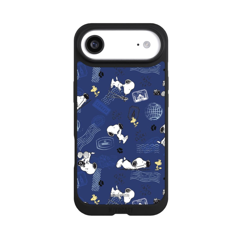 iPhone Air NIVOpure Peanuts Travel Stamps Pattern Blue