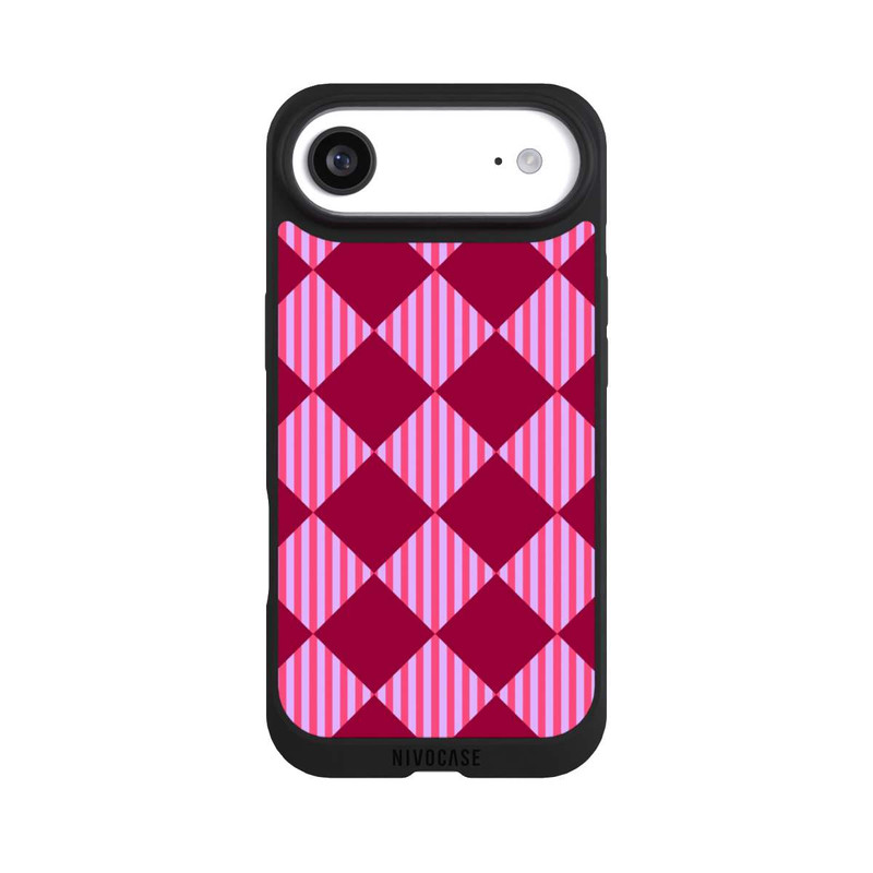 iPhone Air NIVOpure Diamond Pattern Red Pink