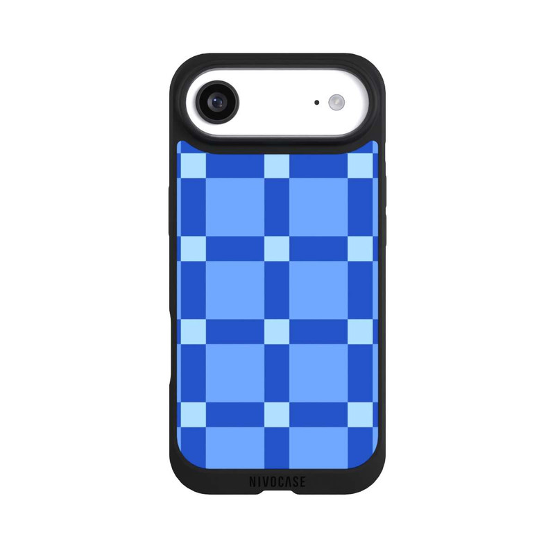 iPhone Air NIVOpure Kariert Muster Blau