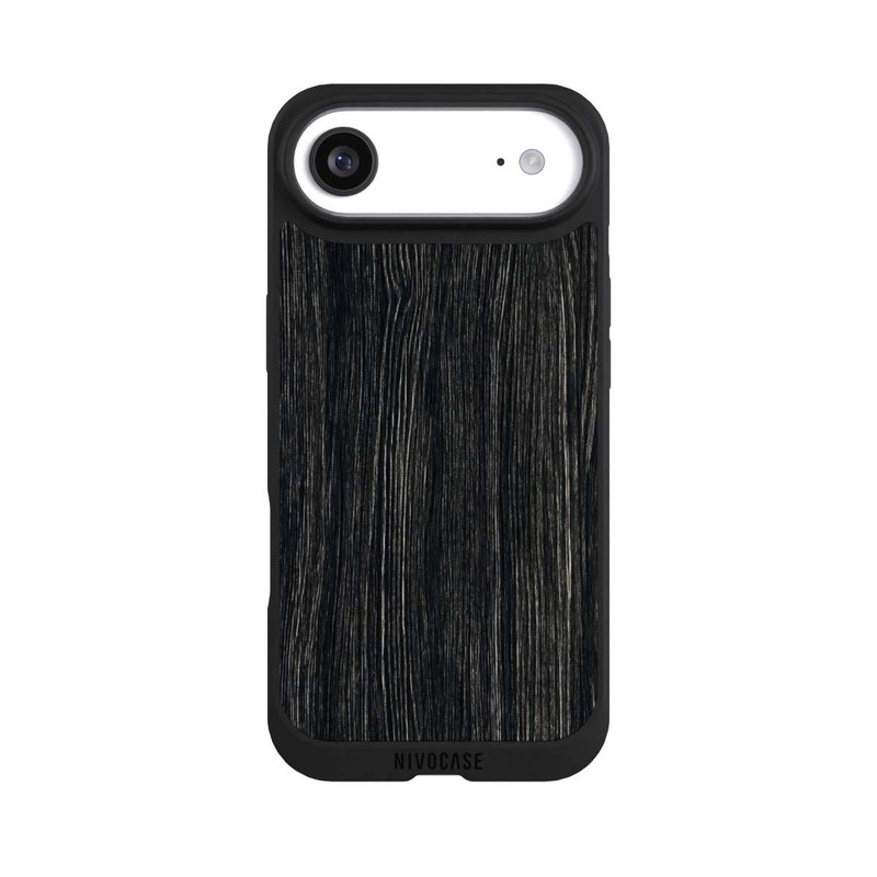 iPhone Air NIVOpure Dunkle Holzstruktur