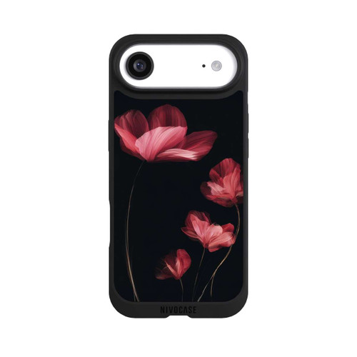 Apple iPhone Air NIVOpure Burgunder Blüten schwarz
