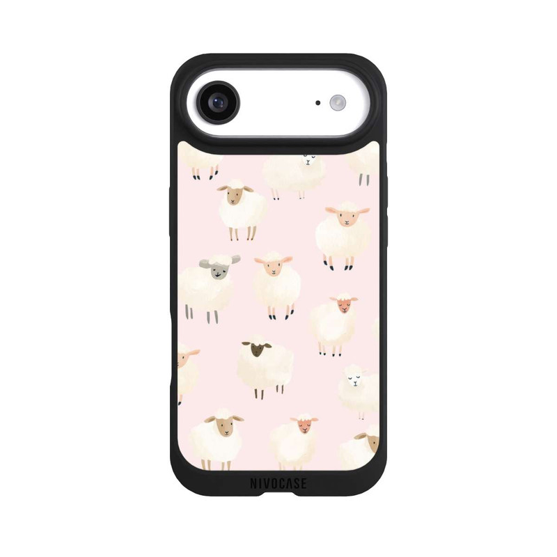 iPhone Air NIVOpure Motif mouton rose clair avec IA