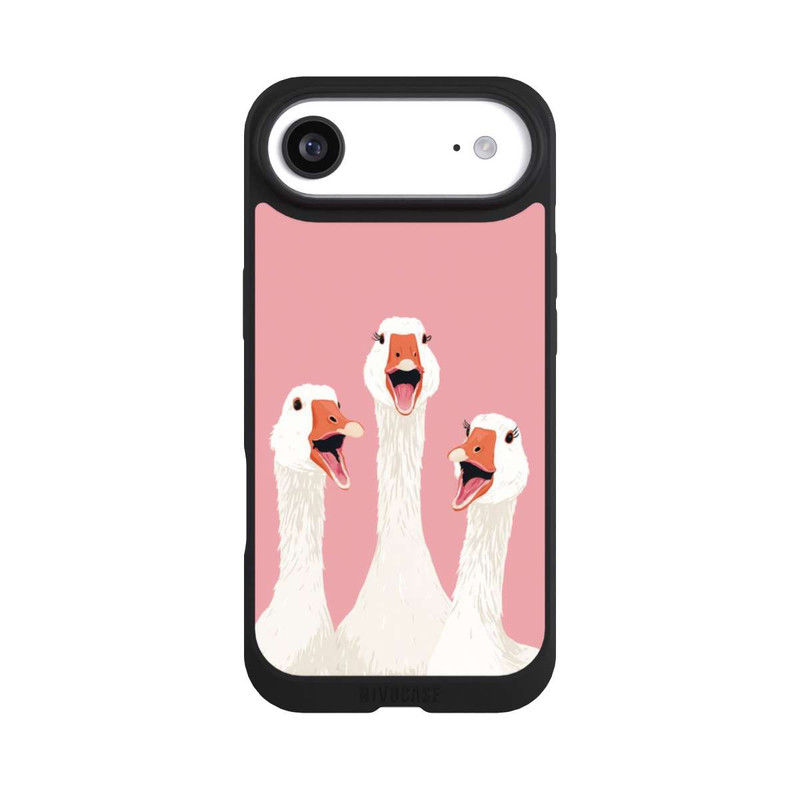 iPhone Air NIVOpure Drei Gänse Rosa mit KI