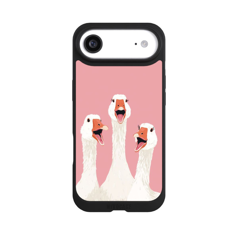 iPhone Air NIVOpure Drei Gänse Rosa mit KI