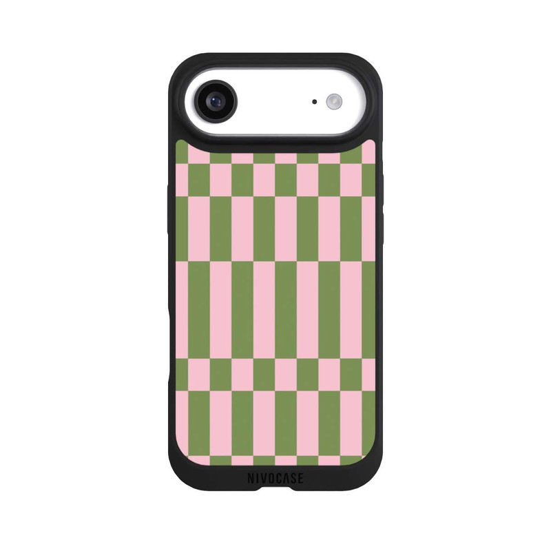 iPhone Air NIVOpure Karomuster in Salbei und Rosa