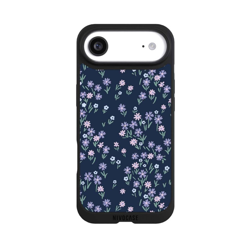 iPhone Air NIVOpure Dark Blue Floral Theme
