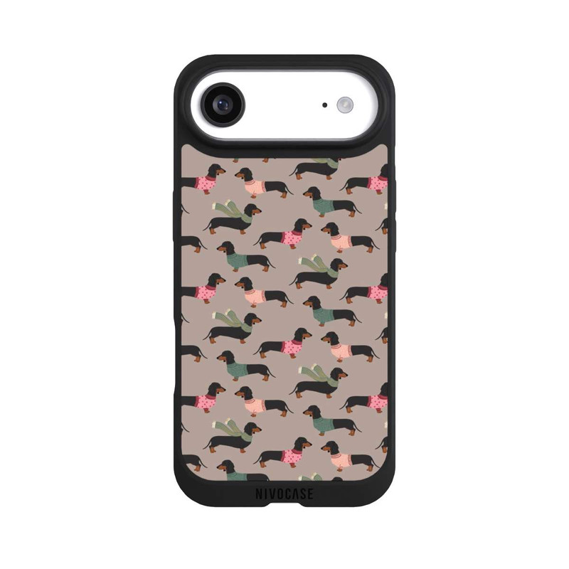 iPhone Air NIVOpure Dackel Muster Winter