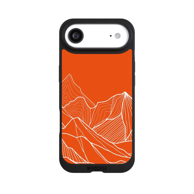 iPhone Air NIVOpure Dessin de contour de montagne orange