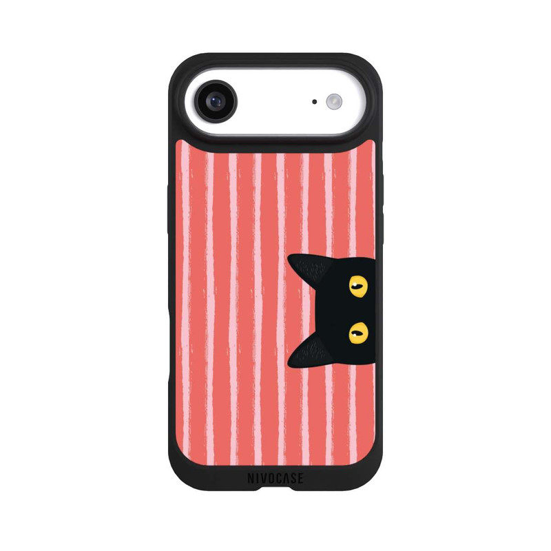 iPhone Air NIVOpure Schwarze Katze Gestreift Orange