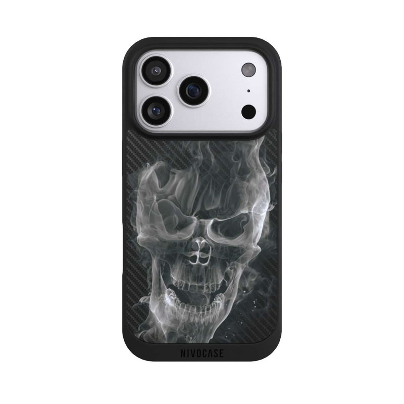 iPhone 17 Pro NIVOpure Crâne Fumée Carbone