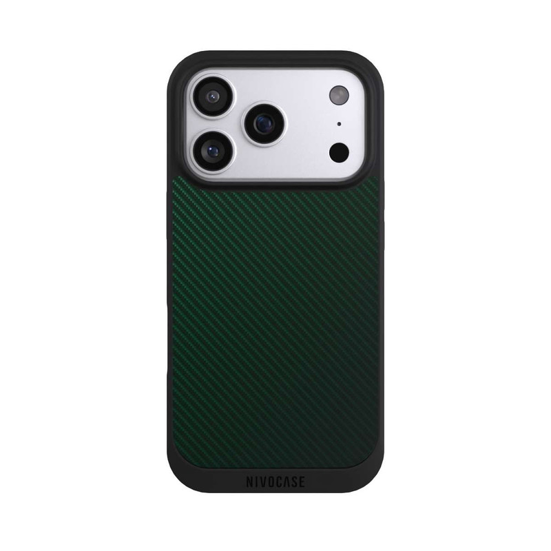 iPhone 17 Pro NIVOpure Vert de course britannique Carbone