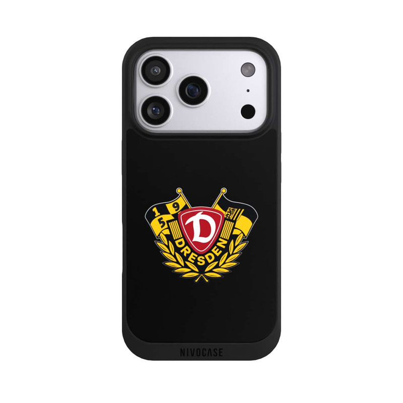 iPhone 17 Pro NIVOpure Dynamo Wappen mit Fahnen
