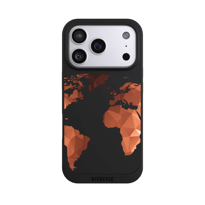 iPhone 17 Pro NIVOpure Carte du Monde Triangle sans fond