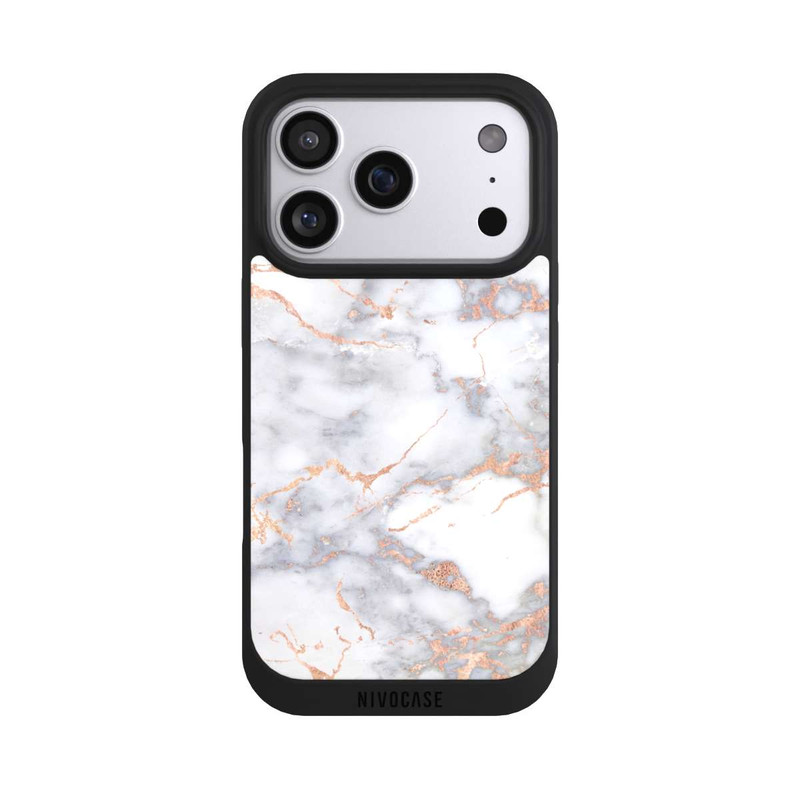 iPhone 17 Pro NIVOpure White and Golden Marble Look