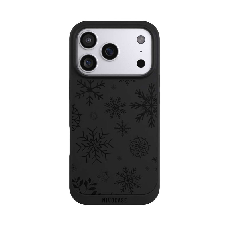 iPhone 17 Pro NIVOpure Flocons de Neige Bleus sans Fond