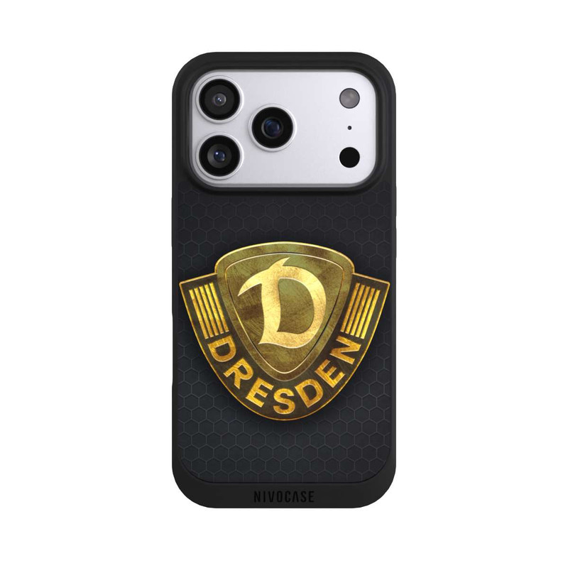 iPhone 17 Pro NIVOpure Goldenes Logo Look Dynamo Dresden