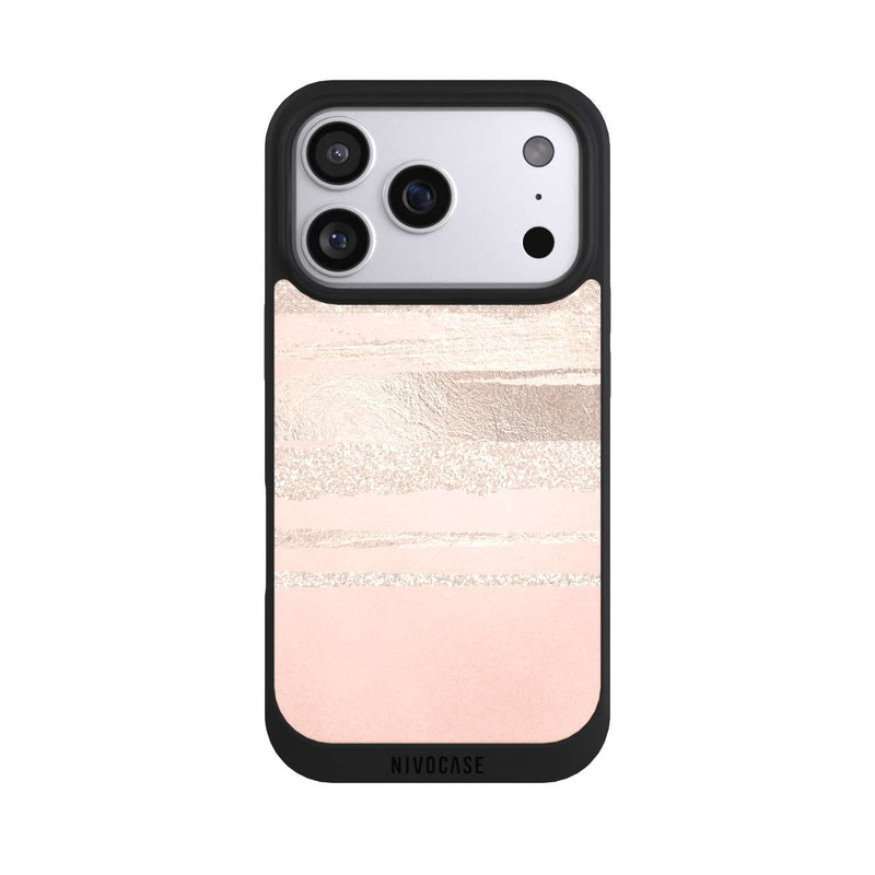 iPhone 17 Pro NIVOpure Couches de paillettes (Rosé/Argent) Glitterlook
