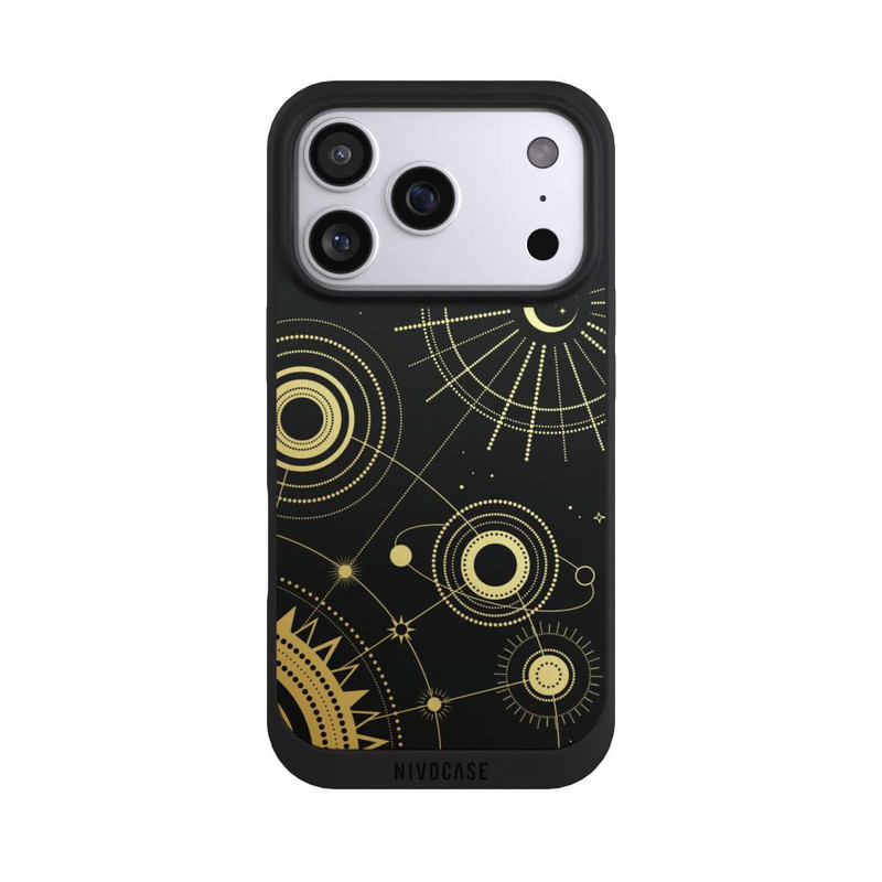 iPhone 17 Pro NIVOpure Schwarzer und goldener Look Abstrakt