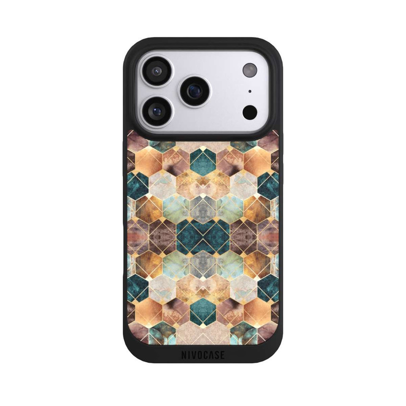 iPhone 17 Pro NIVOpure Naturfarbene Sechsecke und Diamanten