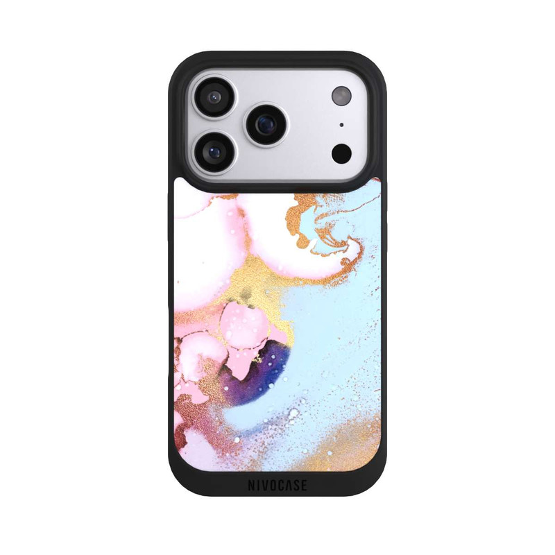 iPhone 17 Pro NIVOpure Pastell Glamour Tintenstruktur