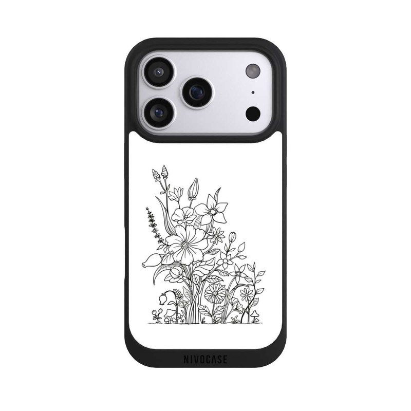 iPhone 17 Pro NIVOpure Blumen Linienkunst
