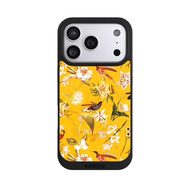 iPhone 17 Pro NIVOpure Kolibrimuster gelb