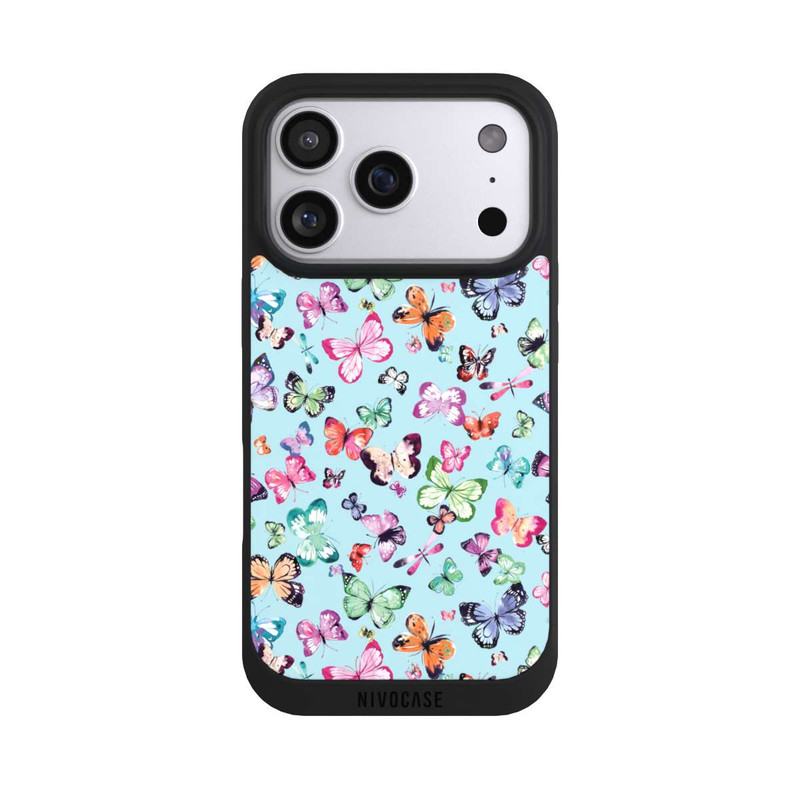 iPhone 17 Pro NIVOpure Schmetterlinge rosa orange blau
