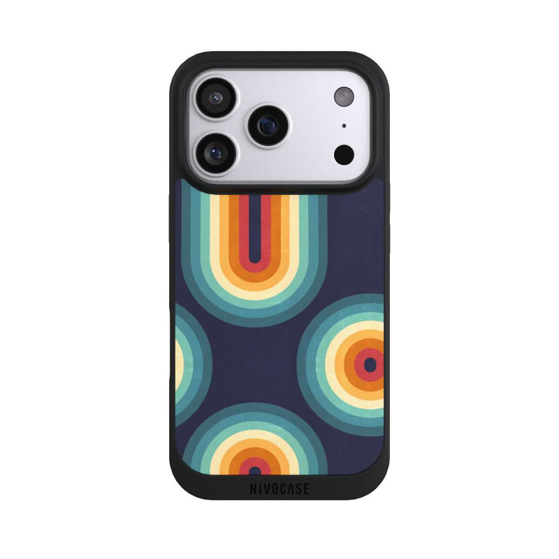 iPhone 17 Pro NIVOpure Double Rainbow on Blue