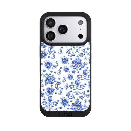 Apple iPhone 17 Pro NIVOpure Blaues Blumenmuster
