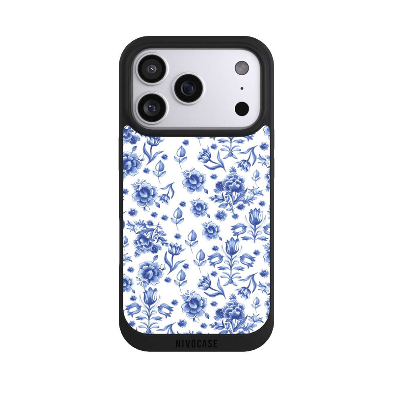 iPhone 17 Pro NIVOpure Motif à Fleurs - Faïence de Delft