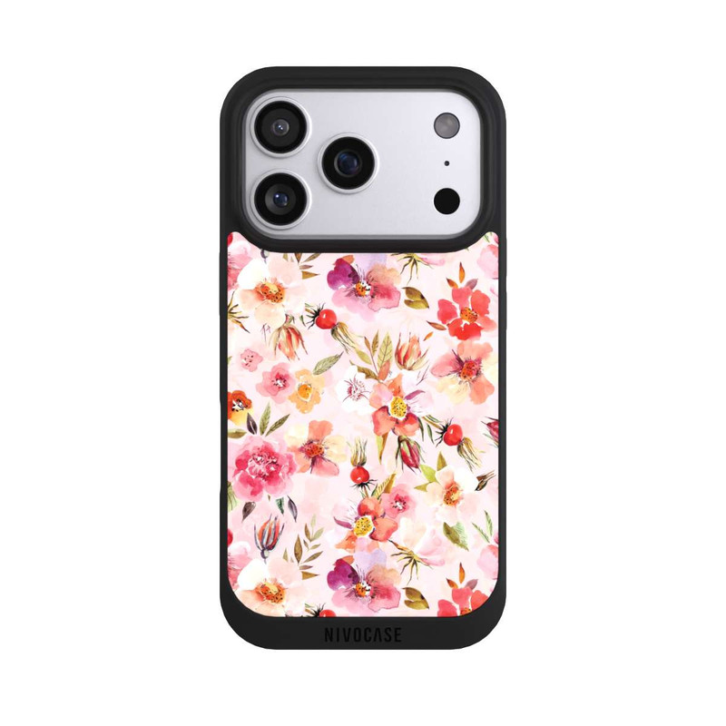 iPhone 17 Pro NIVOpure Hagebuttentapete Rosa Frühling