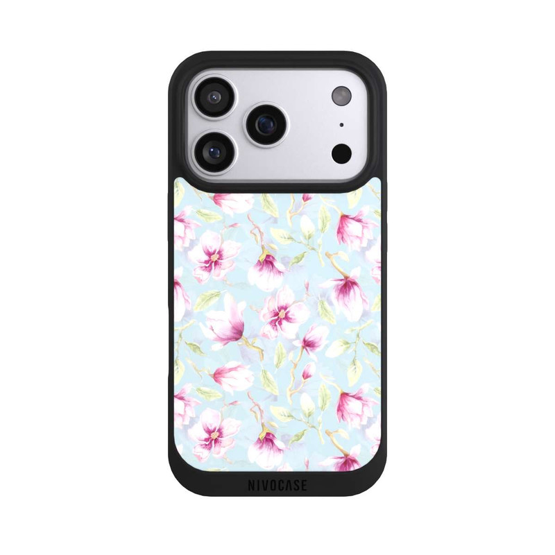 iPhone 17 Pro NIVOpure Magnolien auf Blau