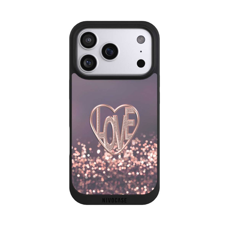 iPhone 17 Pro NIVOpure LOVE Rose Pailleté