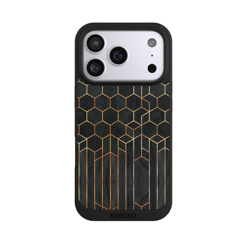 iPhone 17 Pro NIVOpure Hexagones noirs