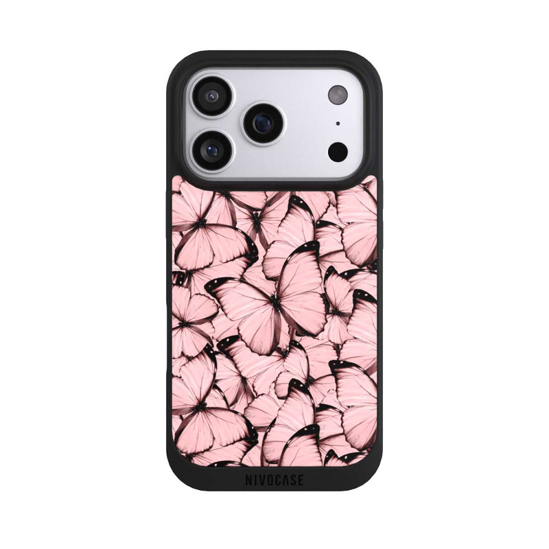 iPhone 17 Pro NIVOpure Pink Butterfly Pattern