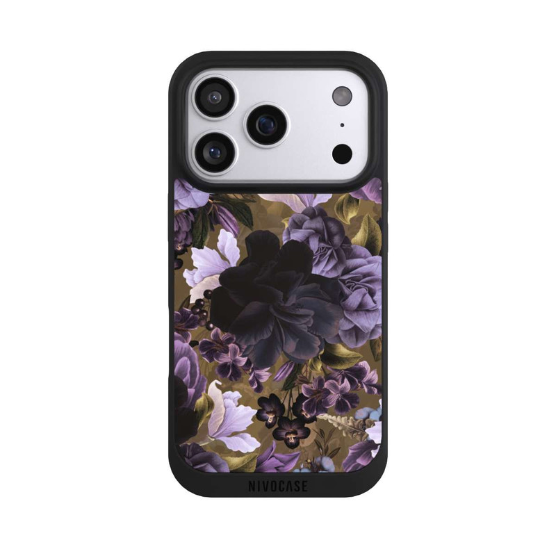 iPhone 17 Pro NIVOpure Purple and Gold Vintage Flowers