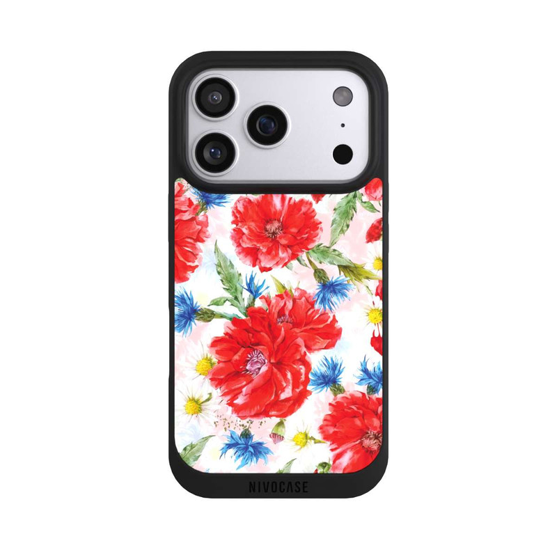iPhone 17 Pro NIVOpure Prairie d'Été, Bleuets et Coquelicots
