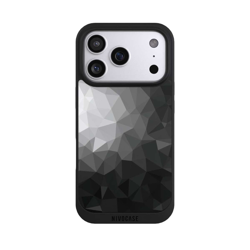 iPhone 17 Pro NIVOpure Polygonales Mosaik Schwarz/Weiß