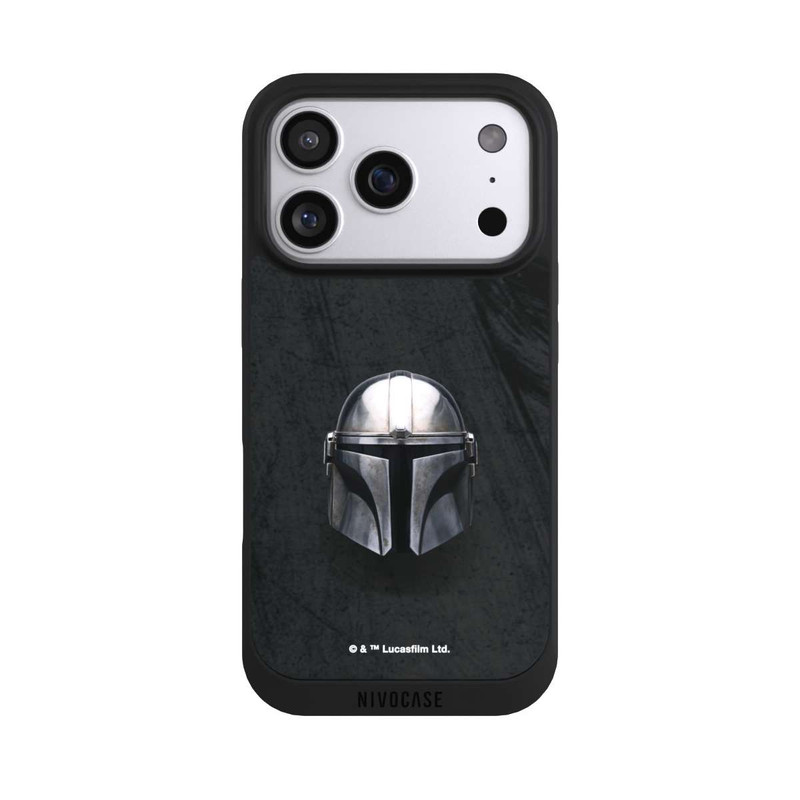 iPhone 17 Pro NIVOpure Schwarzer Mandalorianer Helm