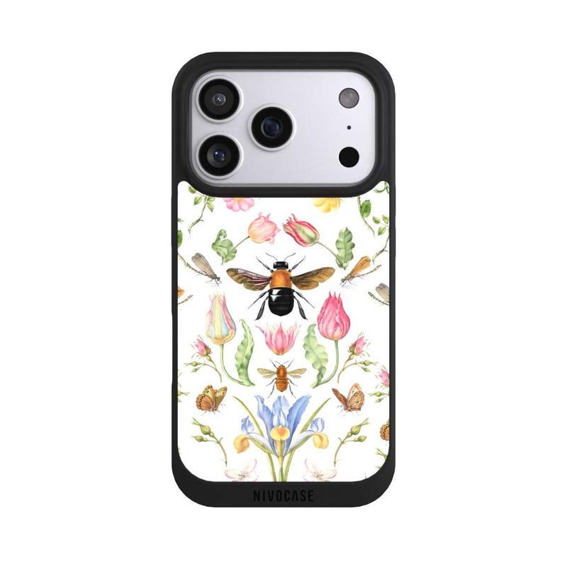 iPhone 17 Pro NIVOpure Wildblumen mit Biene weiß